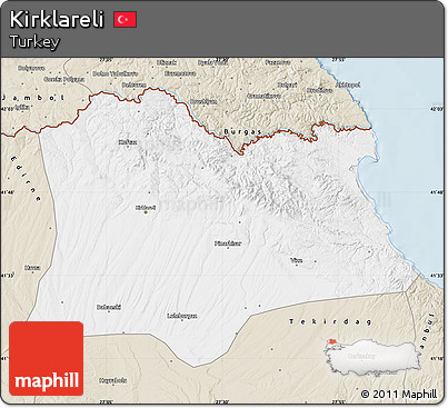 Classic Style Map of Kirklareli
