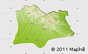 Physical Map of Kirklareli, cropped outside