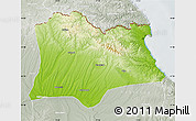 Physical Map of Kirklareli, lighten, semi-desaturated