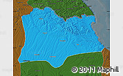 Political Map of Kirklareli, darken
