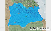 Political Map of Kirklareli, semi-desaturated
