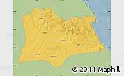 Savanna Style Map of Kirklareli, single color outside