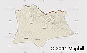 Shaded Relief Map of Kirklareli, cropped outside