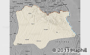Shaded Relief Map of Kirklareli, darken, desaturated