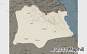 Shaded Relief Map of Kirklareli, darken