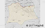 Shaded Relief Map of Kirklareli, desaturated