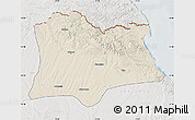 Shaded Relief Map of Kirklareli, lighten, semi-desaturated