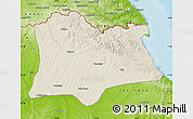 Shaded Relief Map of Kirklareli, physical outside