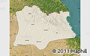 Shaded Relief Map of Kirklareli, satellite outside