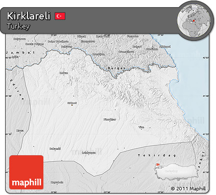 Silver Style Map of Kirklareli