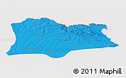 Political Panoramic Map of Kirklareli, cropped outside