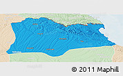 Political Panoramic Map of Kirklareli, lighten