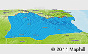 Political Panoramic Map of Kirklareli, physical outside
