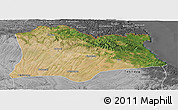 Satellite Panoramic Map of Kirklareli, desaturated