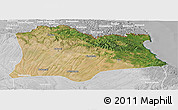 Satellite Panoramic Map of Kirklareli, lighten, desaturated