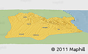 Savanna Style Panoramic Map of Kirklareli, single color outside