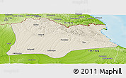 Shaded Relief Panoramic Map of Kirklareli, physical outside