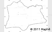 Blank Simple Map of Kirklareli, cropped outside, no labels