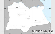 Gray Simple Map of Kirklareli, single color outside