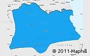 Political Simple Map of Kirklareli, single color outside, borders and labels