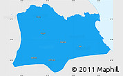 Political Simple Map of Kirklareli, single color outside