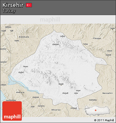 Classic Style 3D Map of Kirsehir