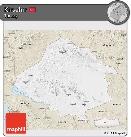 Classic Style 3D Map of Kirsehir