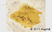 Physical 3D Map of Kirsehir, lighten