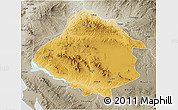 Physical 3D Map of Kirsehir, semi-desaturated