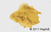 Physical 3D Map of Kirsehir, single color outside