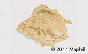 Satellite 3D Map of Kirsehir, cropped outside
