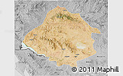 Satellite 3D Map of Kirsehir, desaturated