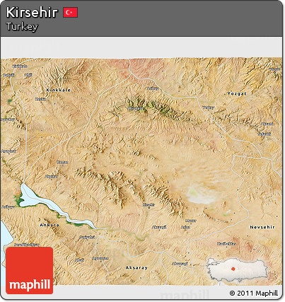 Satellite 3D Map of Kirsehir