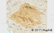 Satellite 3D Map of Kirsehir, shaded relief outside