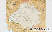 Shaded Relief 3D Map of Kirsehir, satellite outside