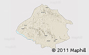 Shaded Relief 3D Map of Kirsehir, single color outside