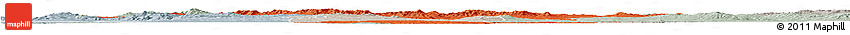Political Horizon Map of Kirsehir, lighten, semi-desaturated