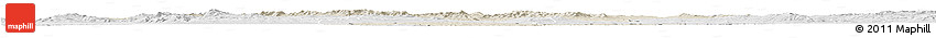 Shaded Relief Horizon Map of Kirsehir, lighten, desaturated