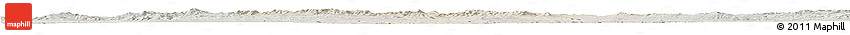 Shaded Relief Horizon Map of Kirsehir, semi-desaturated