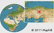 Satellite Location Map of Kirsehir