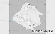 Gray Map of Kirsehir, single color outside
