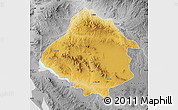 Physical Map of Kirsehir, desaturated