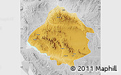 Physical Map of Kirsehir, lighten, desaturated