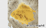 Physical Map of Kirsehir, semi-desaturated