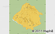 Savanna Style Map of Kirsehir, single color outside