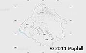 Silver Style Map of Kirsehir, single color outside