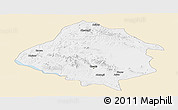 Classic Style Panoramic Map of Kirsehir, single color outside