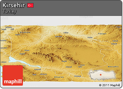 Physical Panoramic Map of Kirsehir