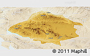 Physical Panoramic Map of Kirsehir, lighten