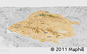Satellite Panoramic Map of Kirsehir, lighten, desaturated